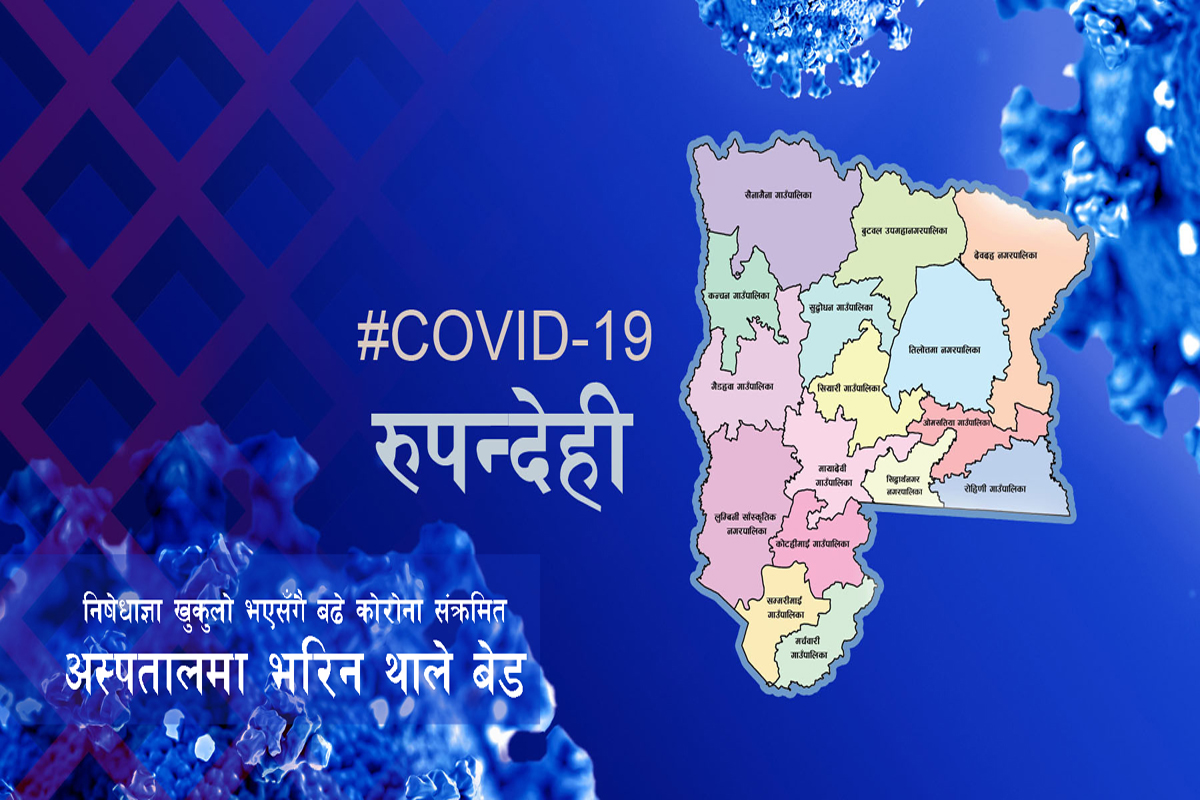रुपन्देहीमा निषेधाज्ञा खुकुलो भएसँगै बढे कोरोना संक्रमित, अस्पतालमा भरिन थाले बेड 